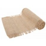 Chemin de table Jute naturel avec franges longues 5m