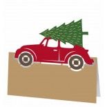 Chaks 10176, Sachet 6 Marque-places Voiture rouge sapin