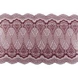 Chaks 1022-16, Ruban de table Dentelle motif Persan 18cmx5m, Bordeaux