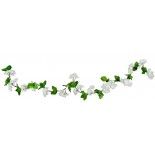 Chaks 10351-00, Guirlande Fleurs de Cerisier artificielles 220cm, Blanc