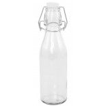 Bouteille 250ml en verre avec fermeture métal 20cm