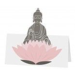 Chaks 10437, Set de 6 Marque-places Bouddha en carton