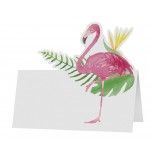 Chaks 10440, Set de 6 Marque-places Flamant Rose en carton