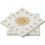 Paquet de 20 SERVIETTES 33 x 33cm Orientales Or