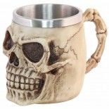 Chaks 10575, Mug Tête de mort en résine et métal 11cm