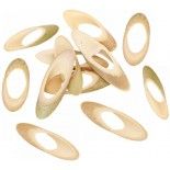 Lot de 24 Grand Ronds de serviette biseautés en bambou naturel 12cm