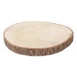 Extra Grand Rondin en bois 3,5cm naturel plat Ø 31-34cm