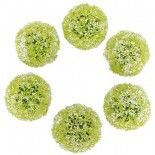 Chaks 10846, Lot de 6 Boules déco herbe vertes, 8cm