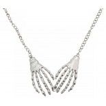 Chaks 11081, Collier Mains squelette argenté