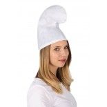 P'TIT Clown re11122 - Bonnet de lutin bleu adulte en feutrine, Blanc