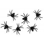 Chaks 11175, Lot de 6 araignées noires pailletées 5 x 7,5 cm