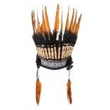 Chaks 11250, Coiffe d'indien poils noirs et plumes marrons luxe