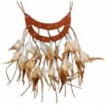 Collier indien à deux rangs en plumes naturelles