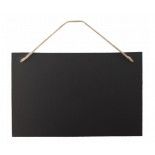 Chaks 11584, Lot de 3 Ardoises noires carton 30cm à suspendre, Rectangles