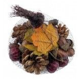 Filet Décos automne colorées 68g (pommes de pin, feuilles)