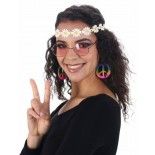 Kit Hippie 3 pièces (lunettes, bandeau, boucles)