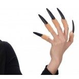 Paquet de 10 Doigts de sorcière avec ongles longs noirs