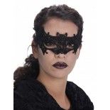 Masque loup dentelle noire