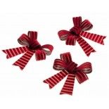 Set de 3 petits Noeuds Velours Cotelé 12,7cm, Bordeaux