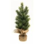 Petit sapin de Noël artificiel réaliste 30cm effet givré, Vert
