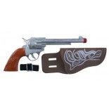 P'TIT Clown re12405, Set de cow boy - revolver 28 cm et ceinture avec étui