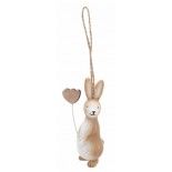 Petit Lapin de Pâques debout 8cm en résine à suspendre