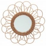 Miroir rond en rotin 40cm