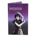 Paquet de 8 Cartes d'invitation anniversaire 16x10cm Wednesday ©