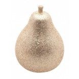 Petite Poire de Noël Or pailleté 8,5cm