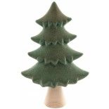 Sapin Forest King en céramique floquée 23,6cm Vert