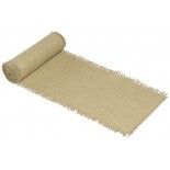 Chemin de table Jute naturel TRESSÉ 3m avec franges