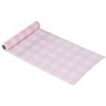 Chemin de table tarlatane Vichy 3m, Rose water