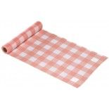 Chemin de table tarlatane Vichy 3m, Tangerine