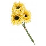 Bouquet de 3 Gerberas 25cm, Jaune