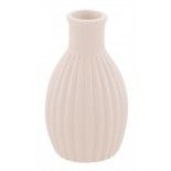 Mini-Vase Céramique rond strié 8,5cm Rose Nude