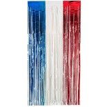 Rideau lamé France Bleu Blanc Rouge brillant 1x2m