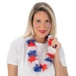 Collier à fleurs Supporter France, bleu/blanc/rouge