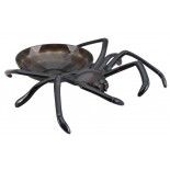 Coupelle Araignée noire en plastique 24cm