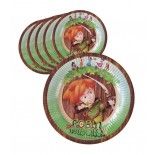 P'TIT Clown re55555 - Sachet 6 assiettes carton Robin des Bois™ 22 cm