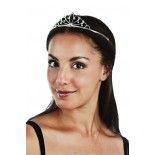 P'TIT Clown re14102 - Diadème de princesse luxe argenté avec strass