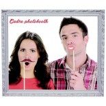 Cadre PhotoBooth en bois 67cm, moulure Argent