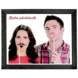 Cadre PhotoBooth en bois 67cm, moulure Noir