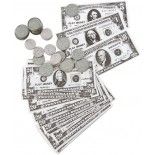 P'TIT Clown re15021 - Set de dollars, petits billets et pièces