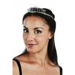 P'TIT Clown re15104 - Diadème de princesse luxe argenté avec strass