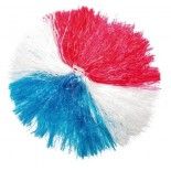 P'TIT Clown re15520 - Pom pom plastique, bleu blanc rouge France