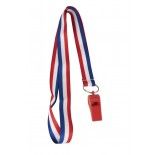 P'TIT Clown re17200, Sifflet plastique avec lanière France Bleu blanc rouge