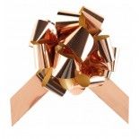 Lot de 5 Noeuds métallisés (larg ruban 31mm), Rose Gold brillant