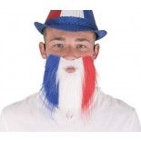 P'TIT Clown re18181 - Moustache et barbe France bleu blanc rouge