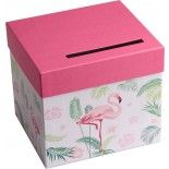 URNE carton Flamant rose