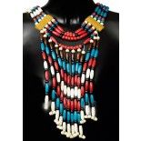 Chaks 82 187124, Grand Collier Shania indien perles en bois multicolores